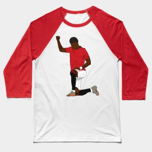 Marcus Rashford Kneeling Black Power Fist Baseball T-Shirt